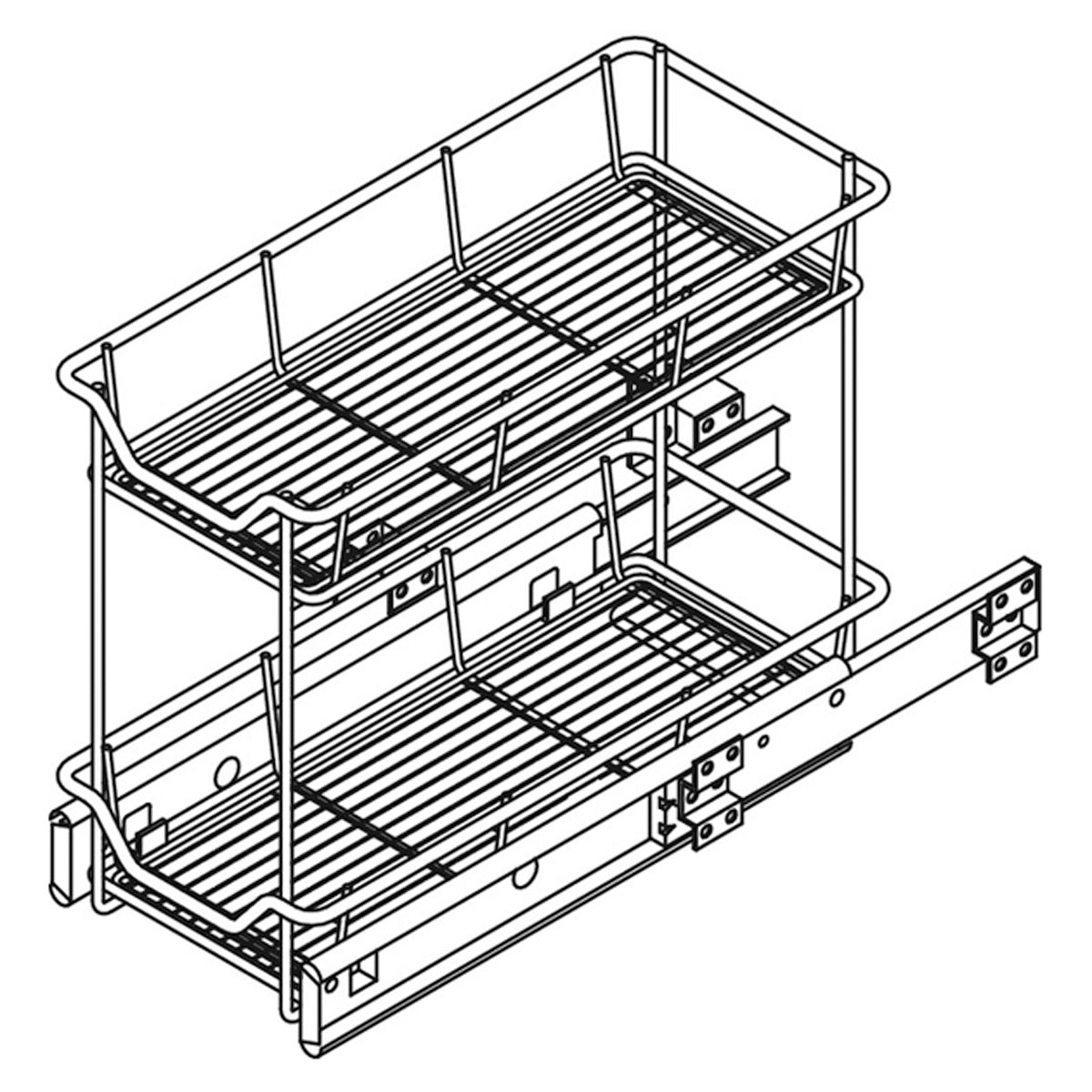 PULLOUT STORAGE 2TIER 300/200 PCP