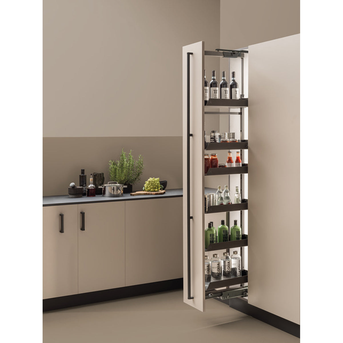 UTENSIO DOOR LARDER 1900-2150 FOLDED 6BASKET 150 by HAFELE UK LTD