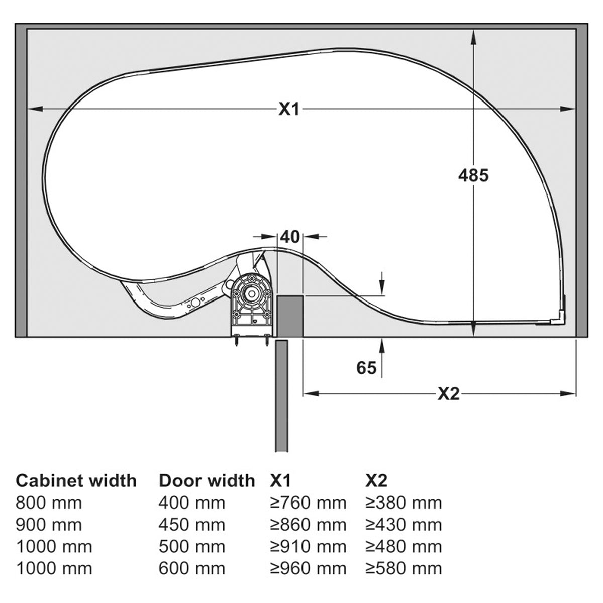 UTENSIO GLIDE CORNER 600 LH