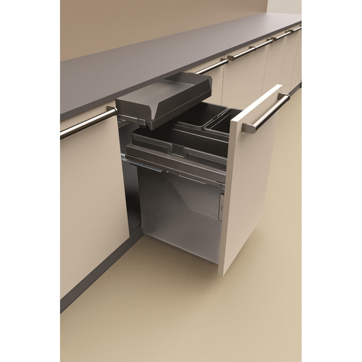 UTENSIO MAXI BIN DRAWER 544x600 2x32L 1x34L