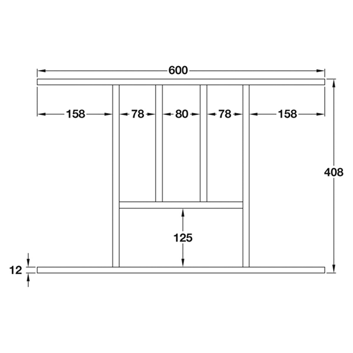 WOODEN CUTLERY INSERT 400-1000 OAK