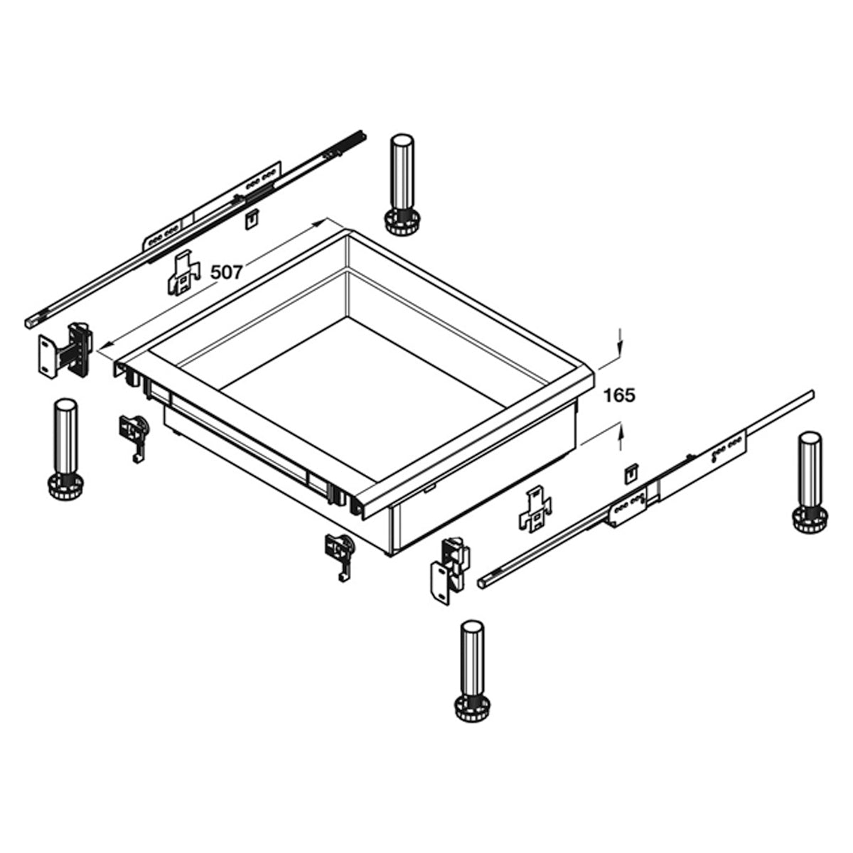 UNDER OVEN DRAWER SET 600
