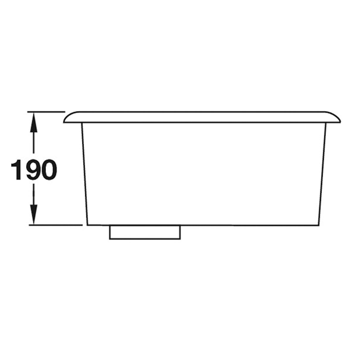 UNDERMOUNT SINK 379x449x270 STST/PO