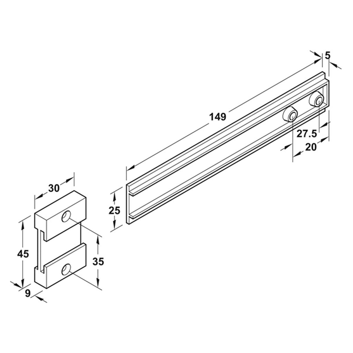 CONNECT FITTINGS FOR APPLIANCE DOOR