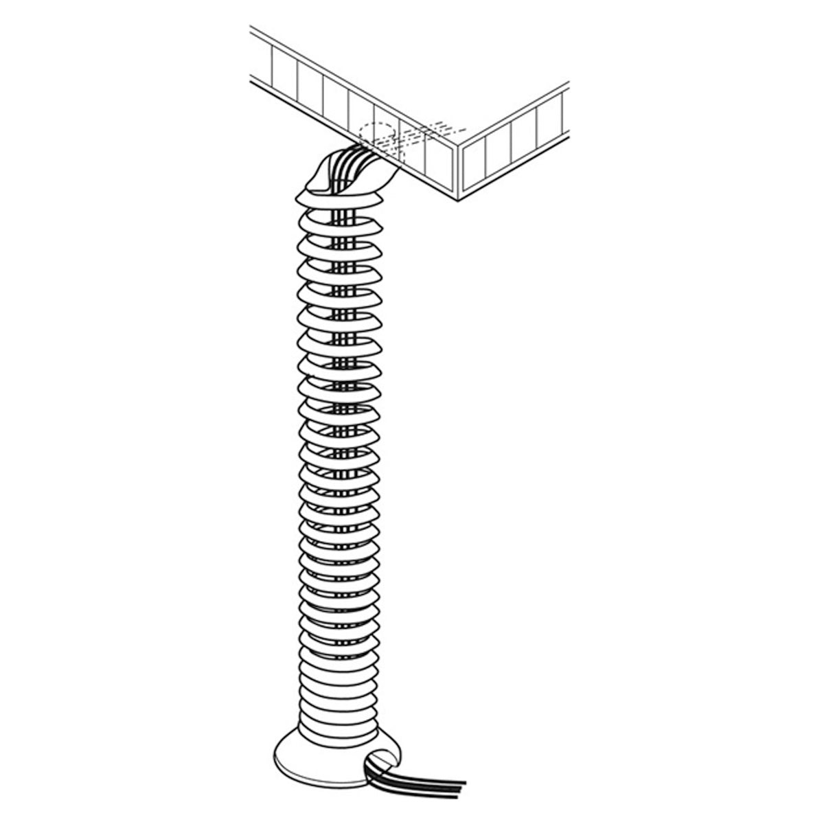 VERTICAL CABLE MANAGE SPIRAL BLK