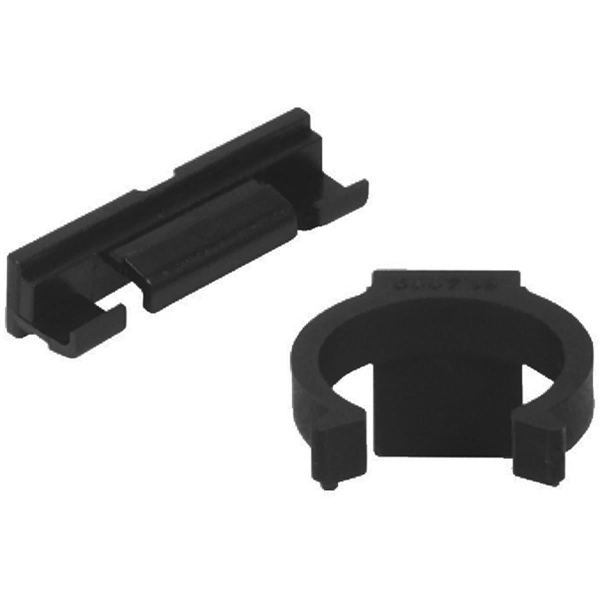 PLINTH CLIP PL/BLK 12SET