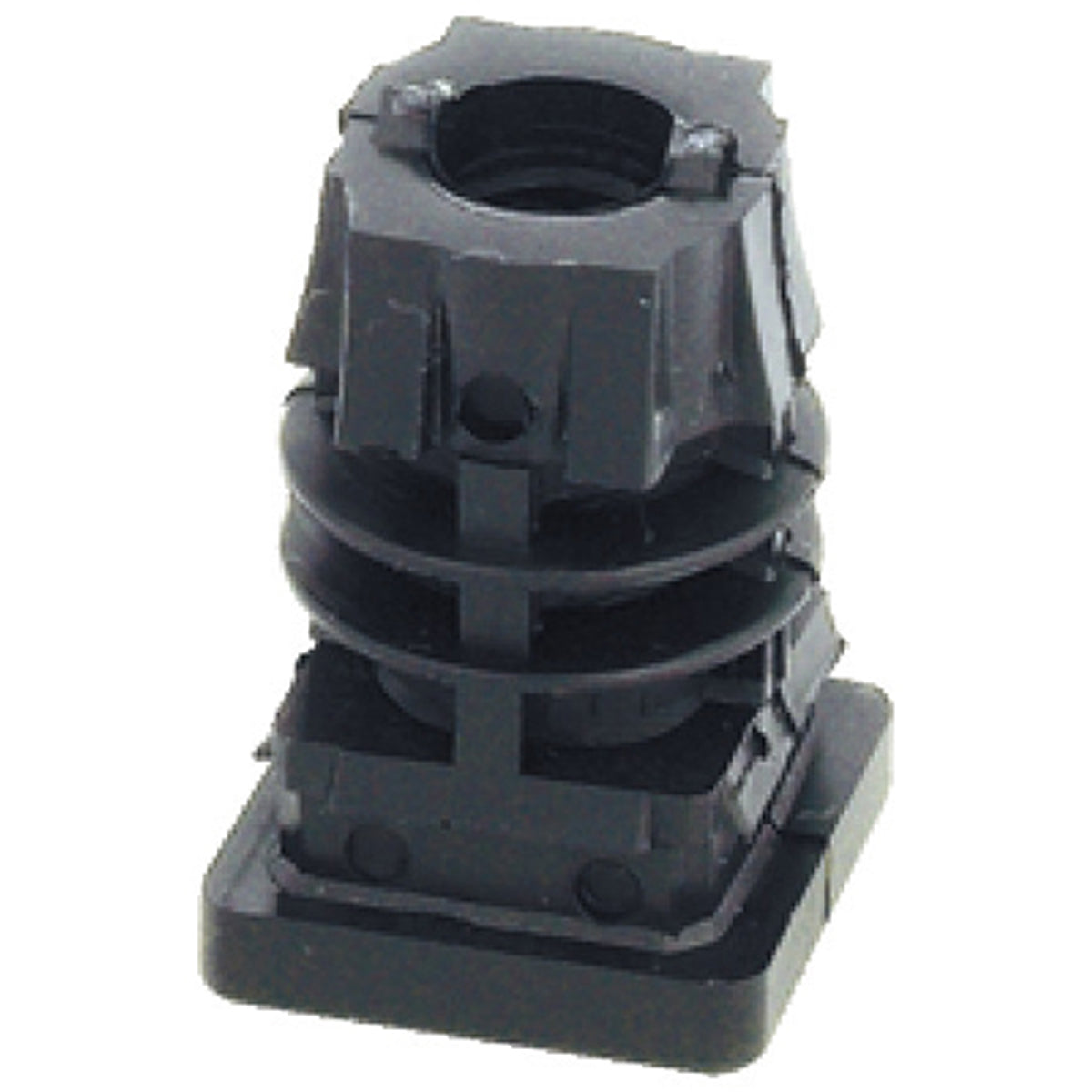 SQUARE PLUG M10 25x25x35 PL/BLACK