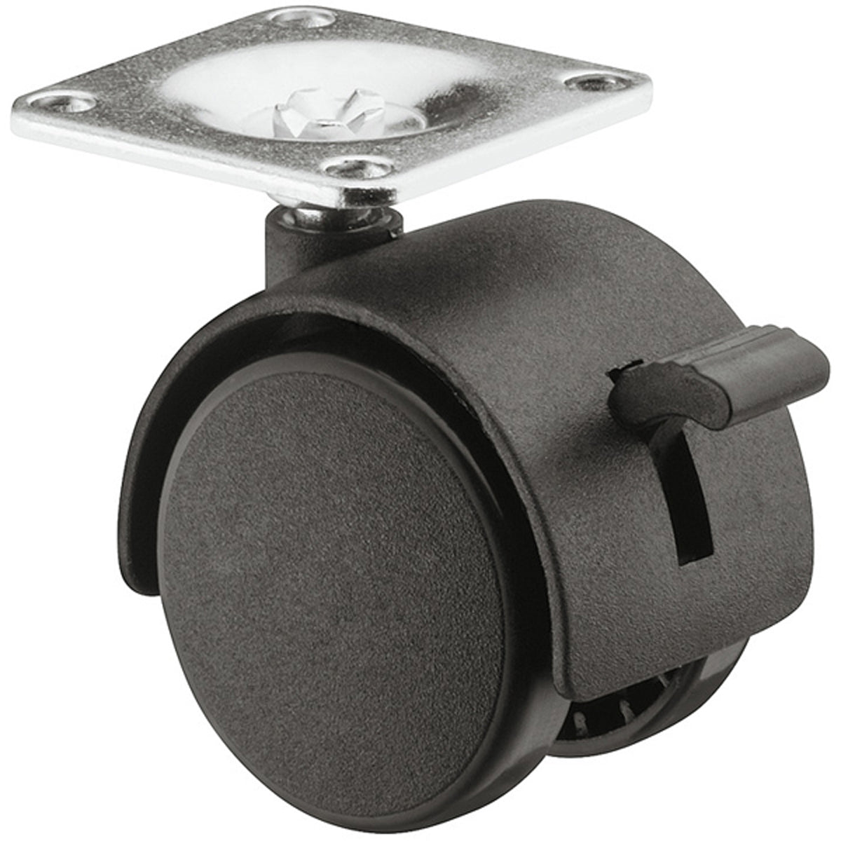 TWIN CASTOR BRAKE D50x45 PL/MBLK