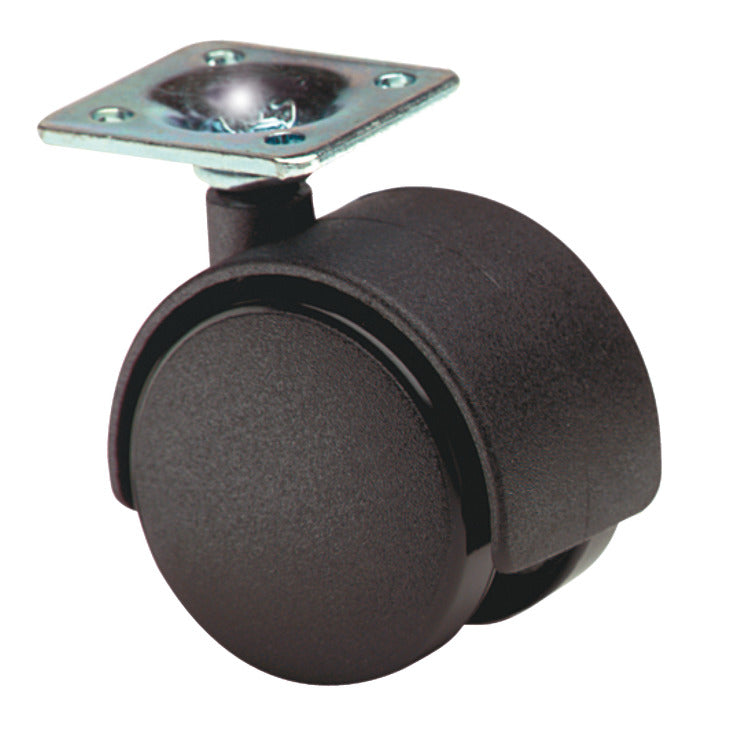 TWIN CASTOR NO BRAKE D40x38 PL/MBLK