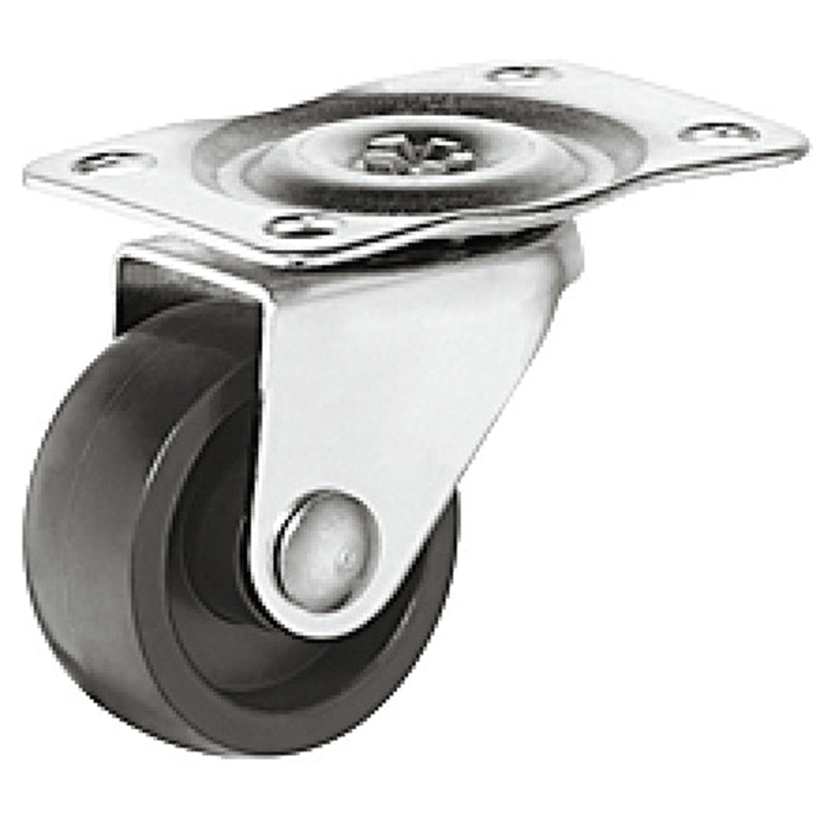 SWIVEL CASTOR 15KG D30x48x33 ST/GAL