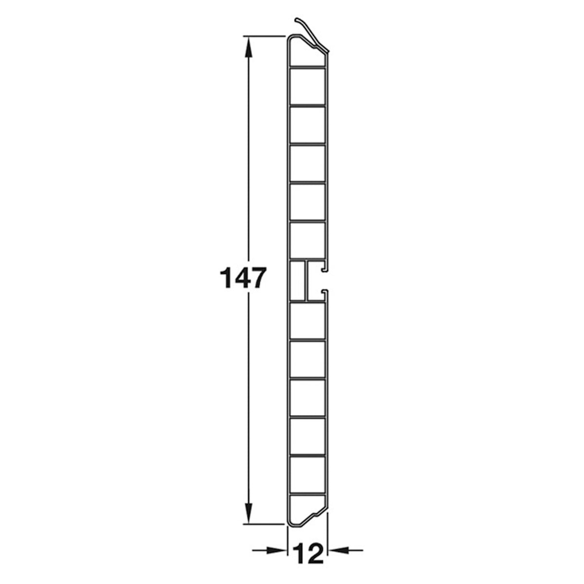 PLINTH PANEL 150x3000x12 PVC/SSS
