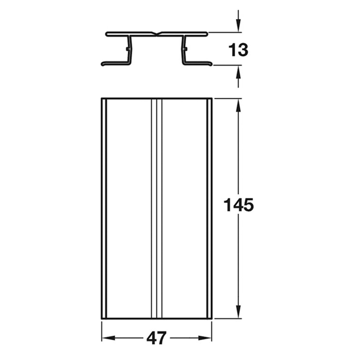 PLINTH FLEX CONNECTOR 145x47 AA/SSS