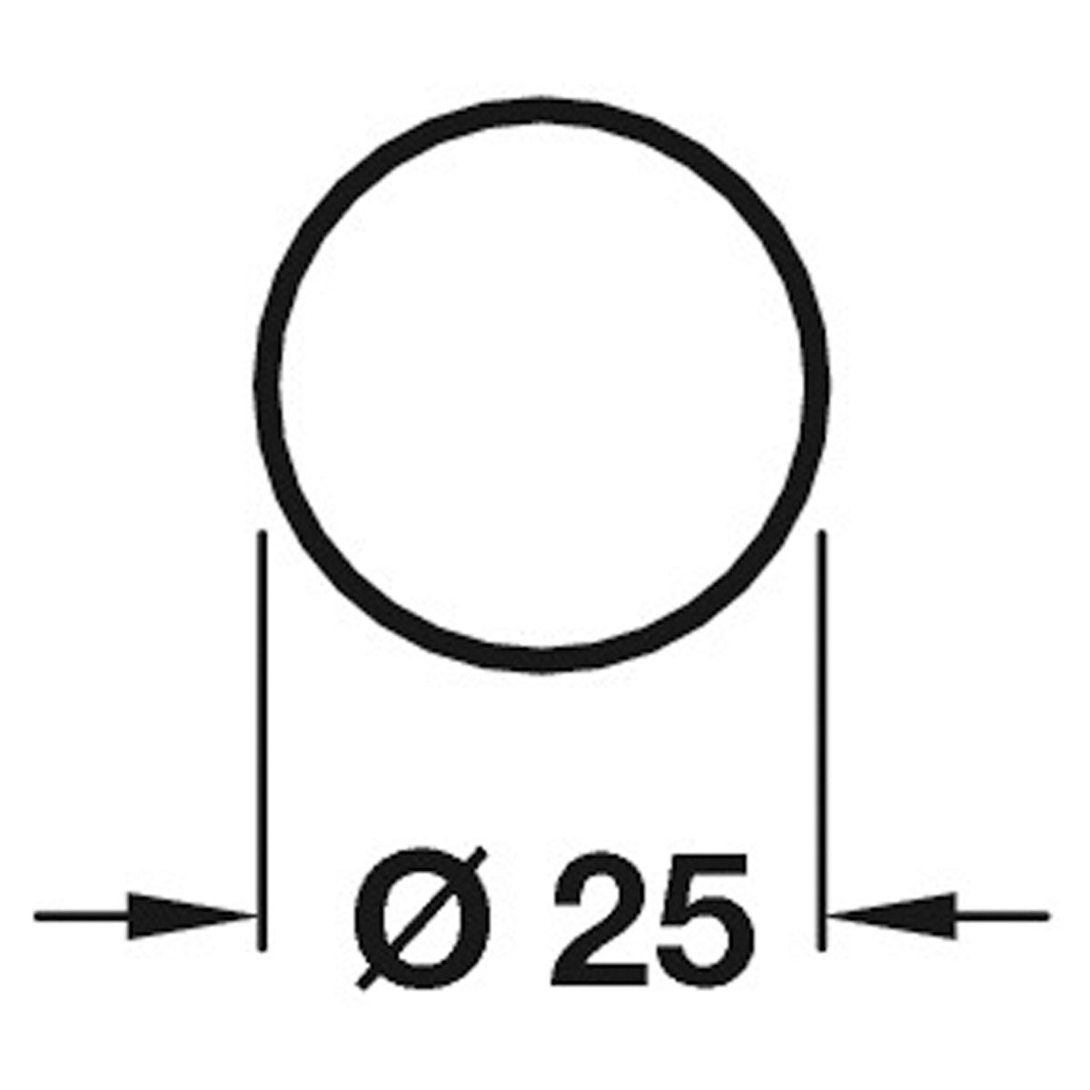 WARDROBE RAIL D25x914 ST/WHI