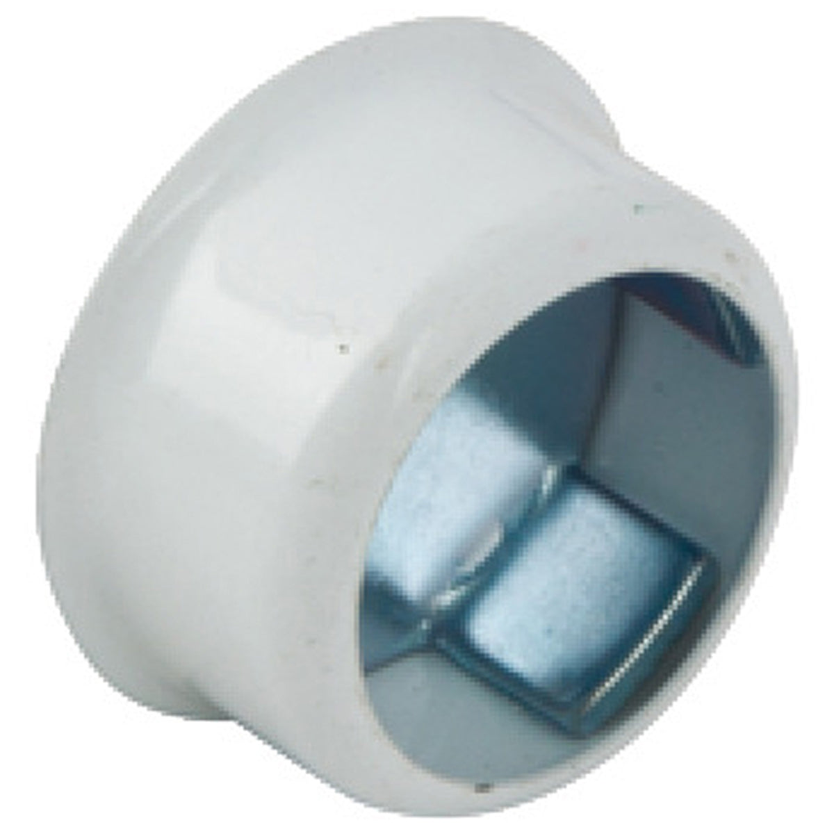 WARDROBE RAIL INVISI SOCKET D19 WHI