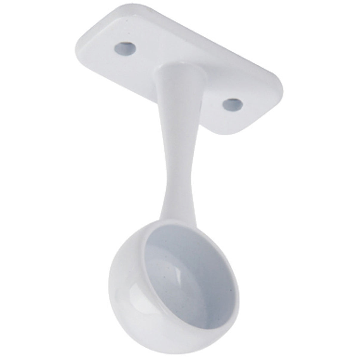 WARDROBE RAIL END BRACKET D19 WHI