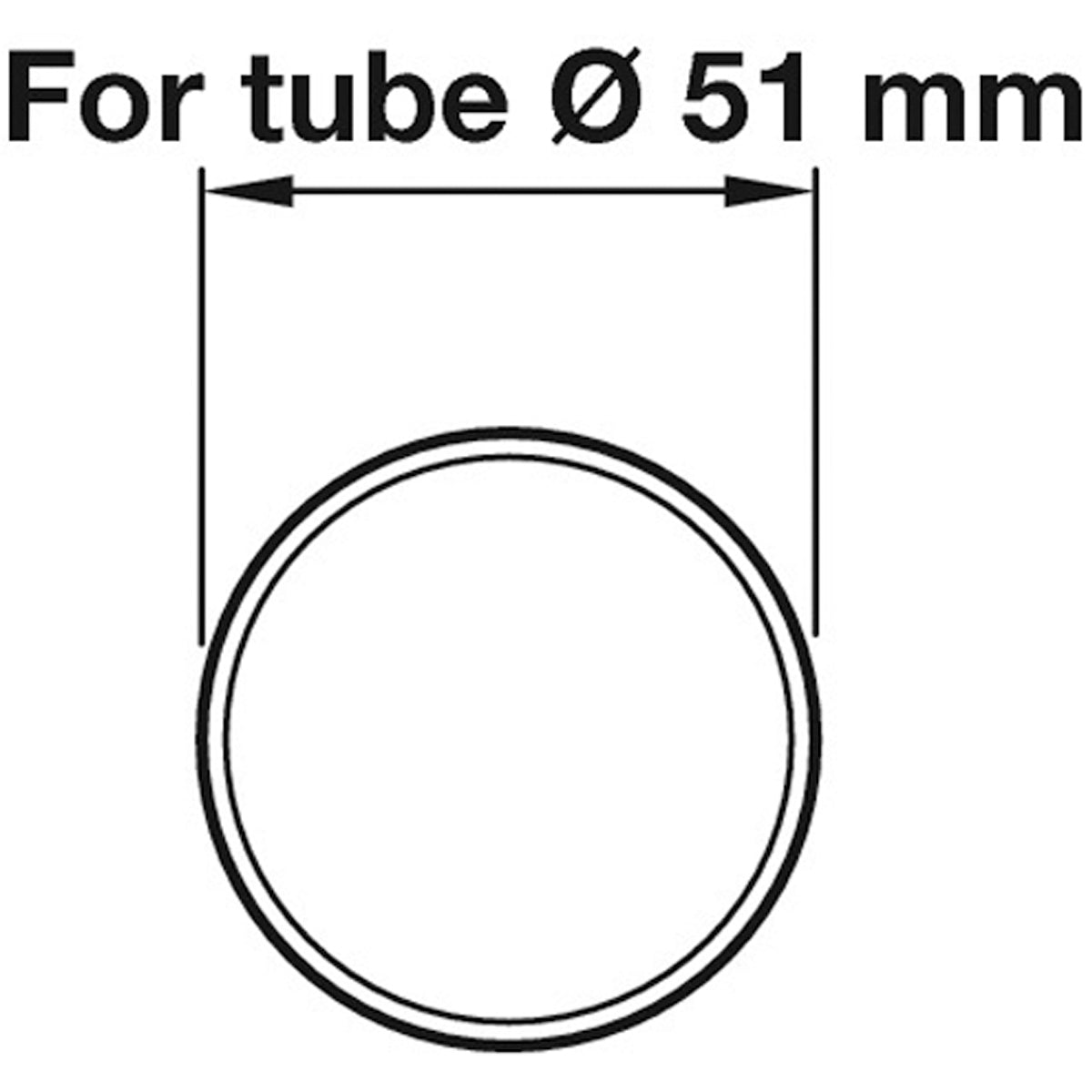 STRAIGHT RAIL TUBE D51x5000 ST/POL