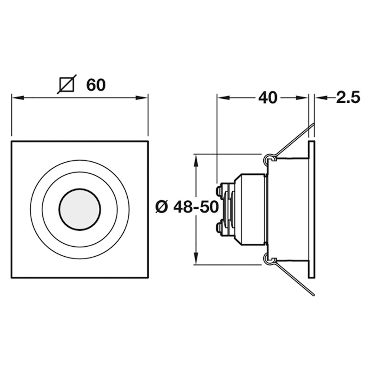 LOOX350mA LED CORE CEILING LGT WW