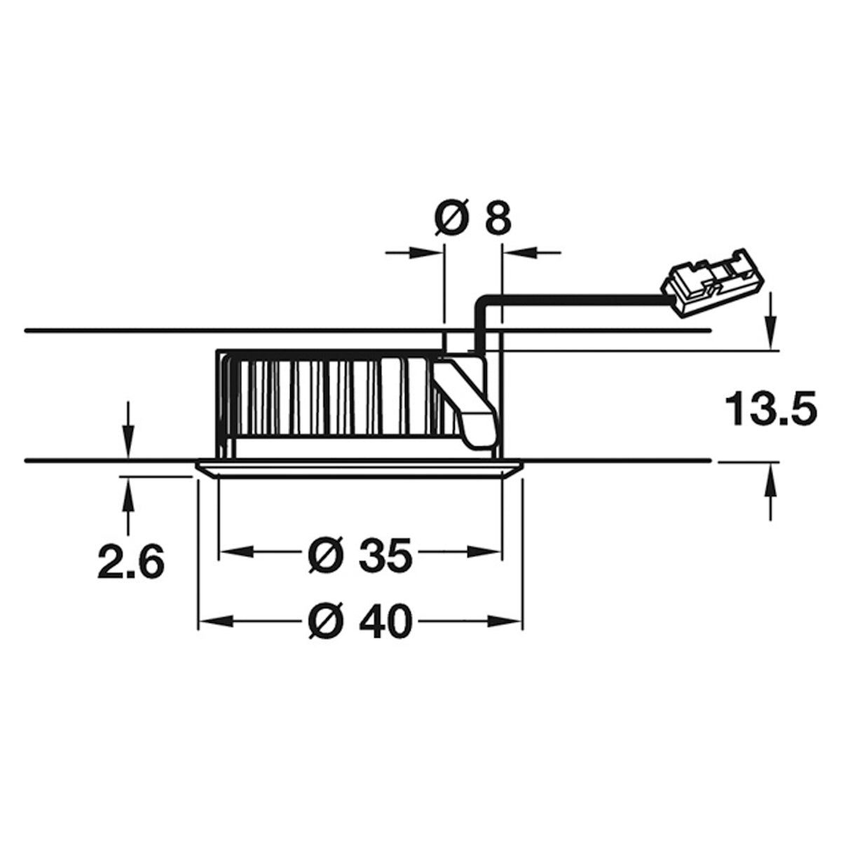 LOOX12V LED2040 DLGHT D40x13 SLV/5K