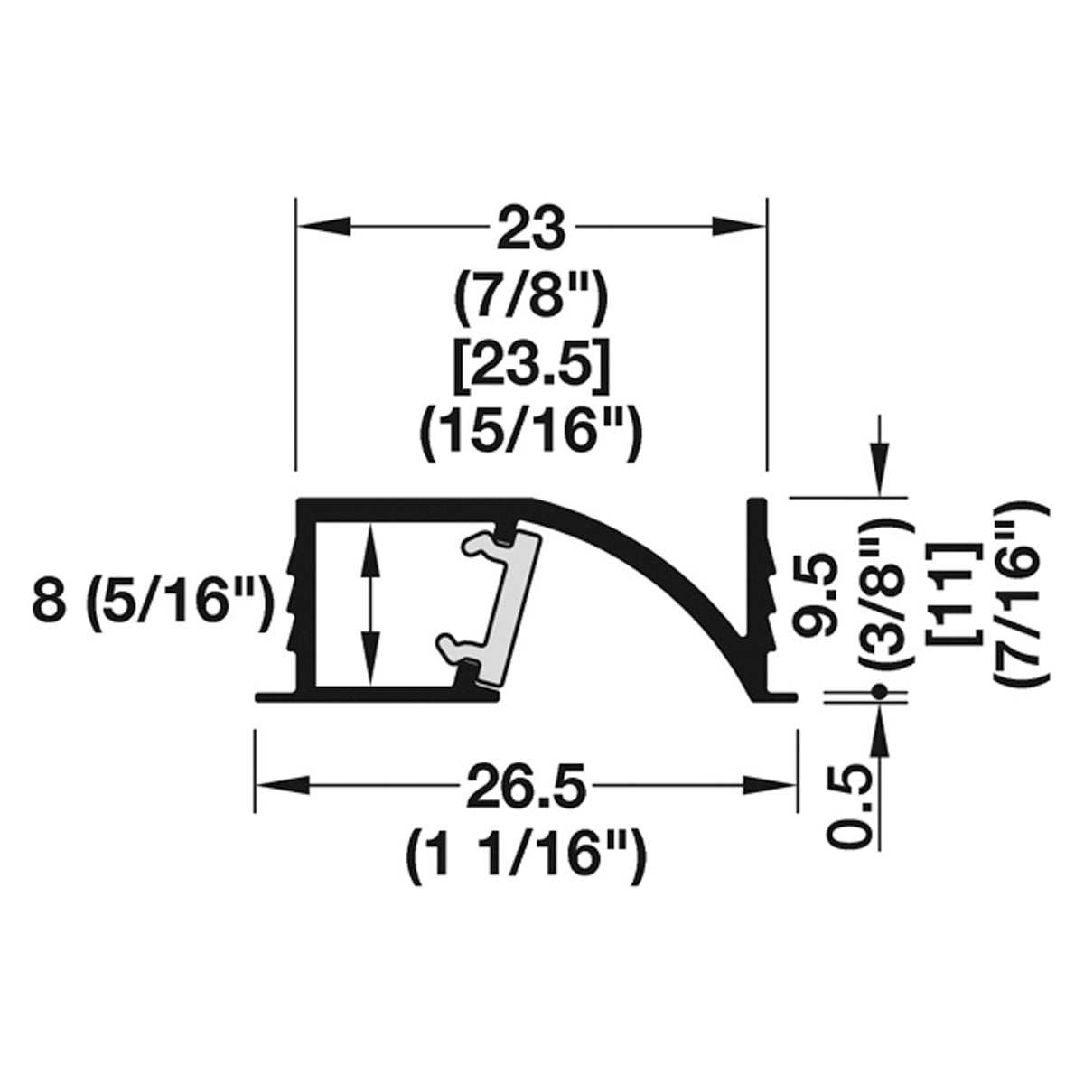 LOOX5 1107 ALU PROFILE 3000 SLV