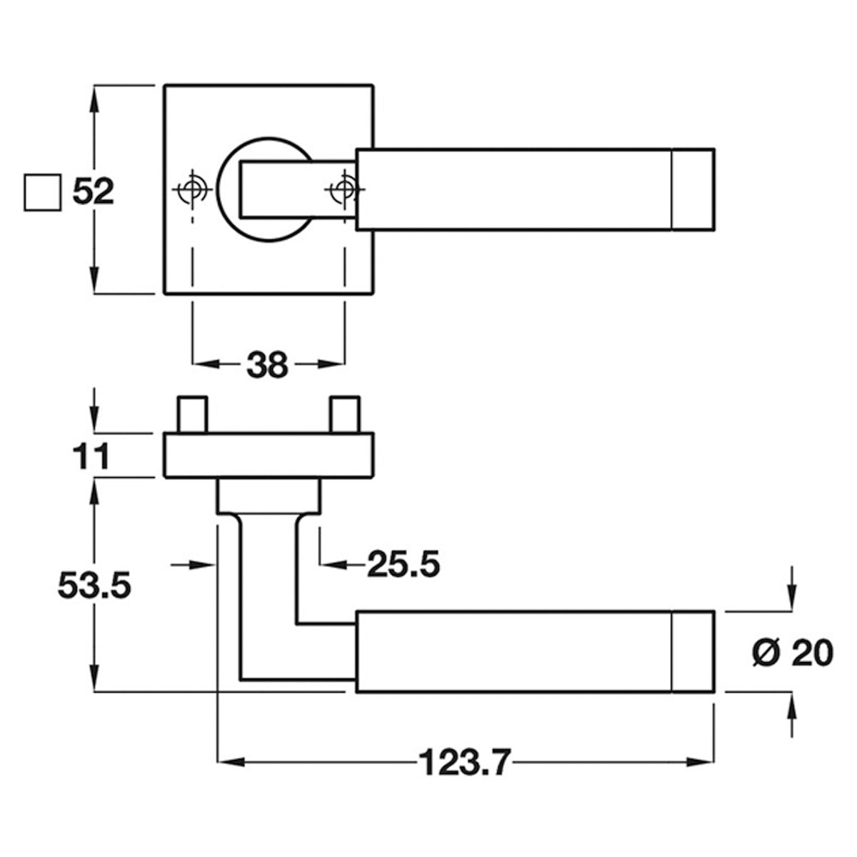 LUBI STR LEVER HANDLE PC/MN
