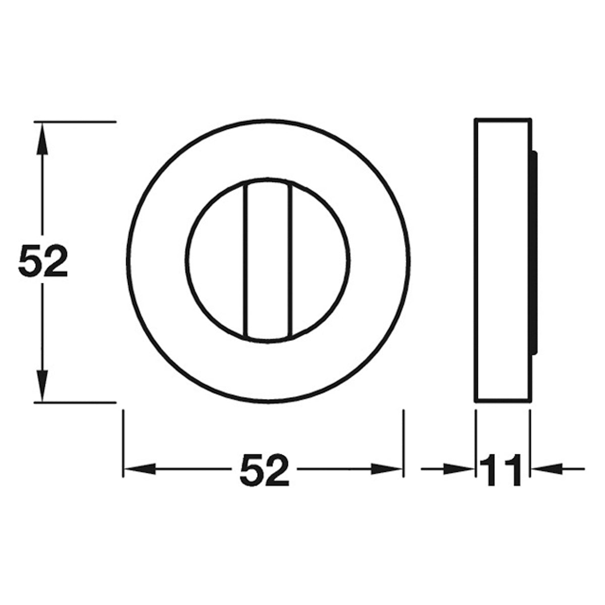 RO12 ESCUTCHEON RND WC D52x11 BBN