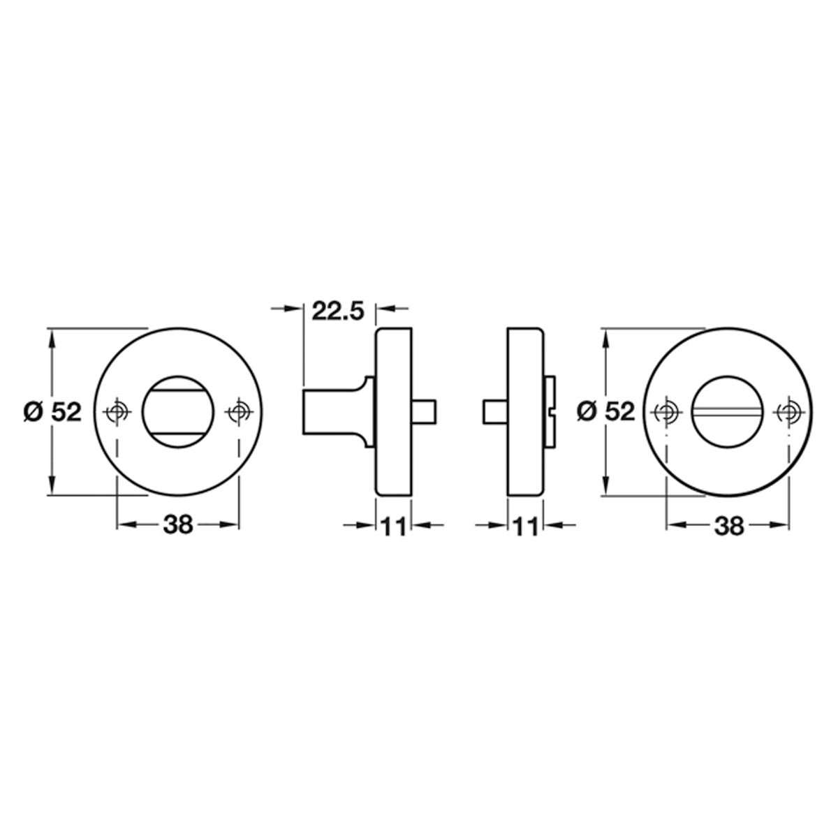STARTEC WC TURN+RELEASE D52 304SSS