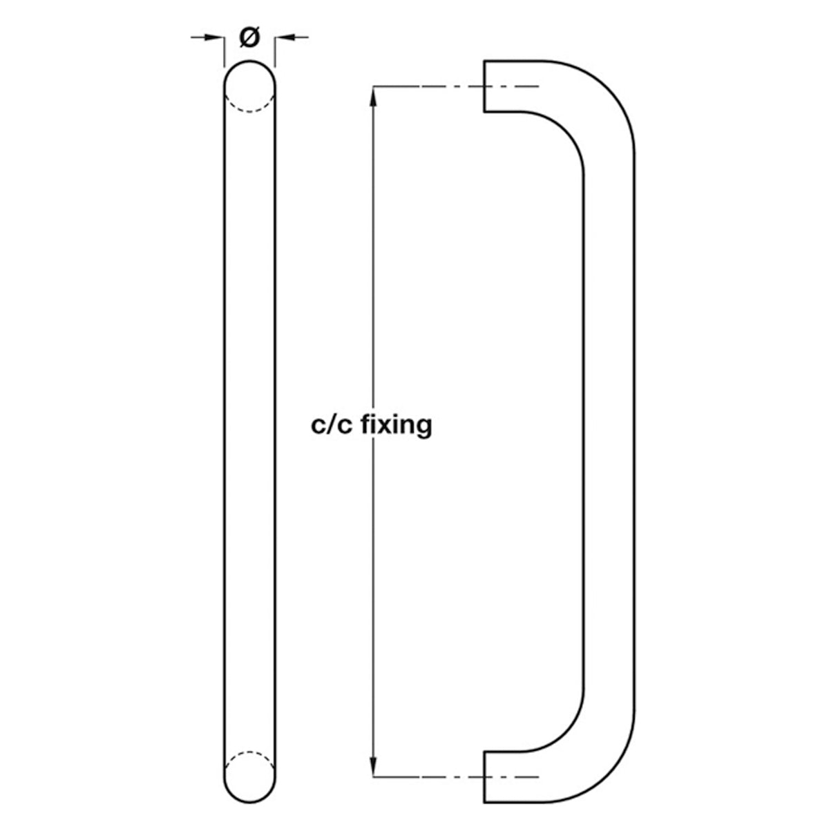 PULL HANDLE BOLT D19 225HC PSS