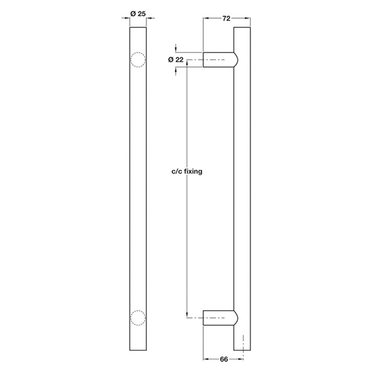 APPALACHIAN HANDLE D25x425 BOLT SAT