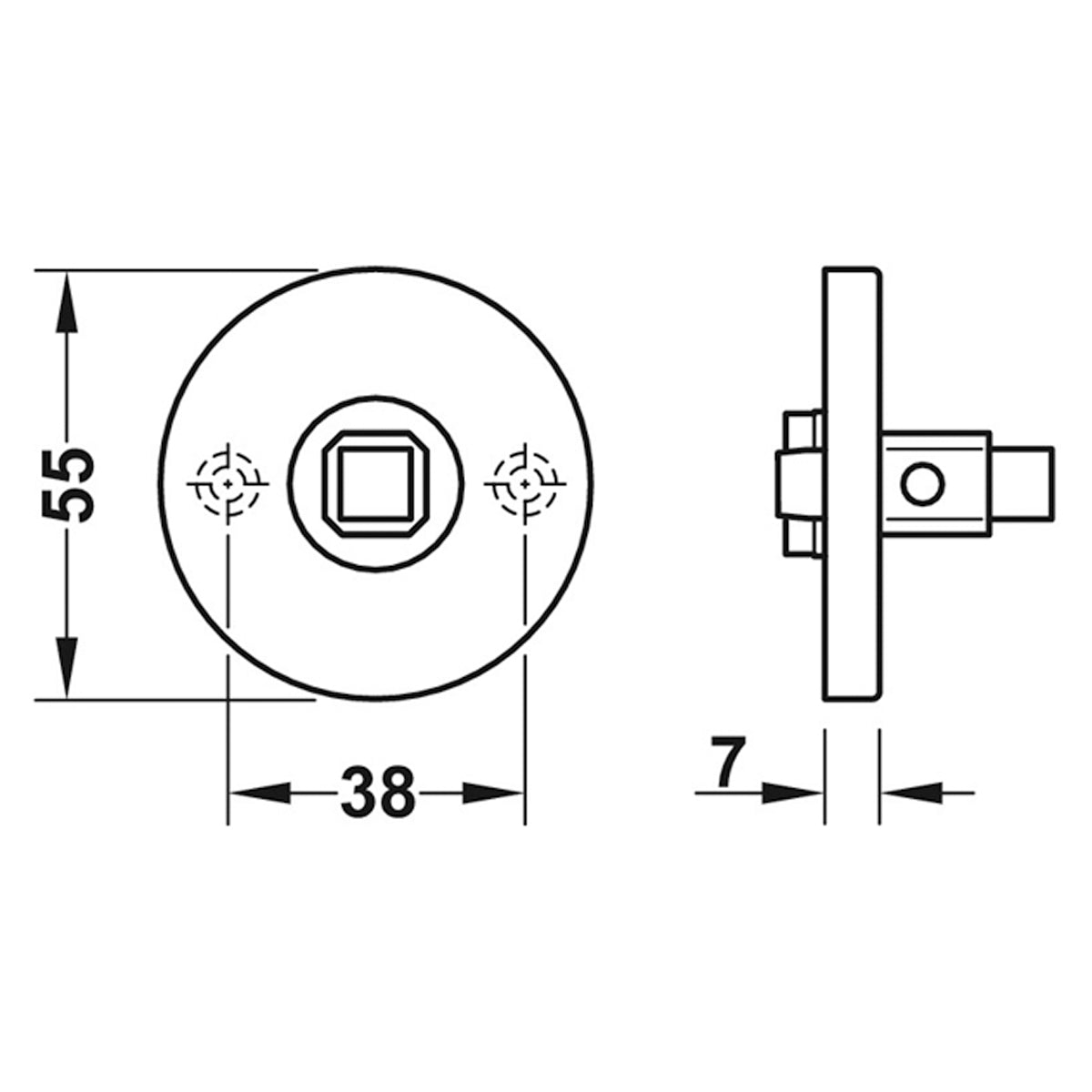 FSB ASL HANDLE ROSE D55x7 SAA