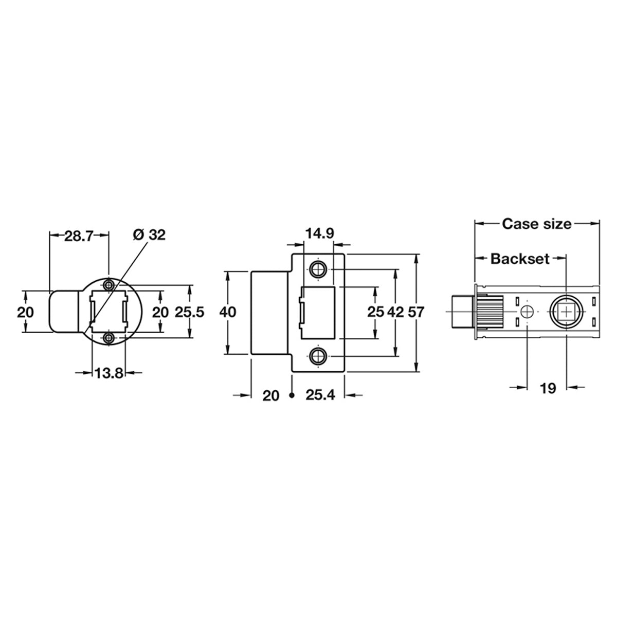 FASTLATCH TUBULAR LATCH BS44 60 SNP