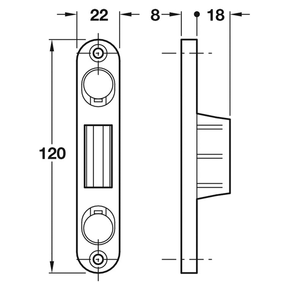 HOOK KEEP 120x22x26 ST/BZP