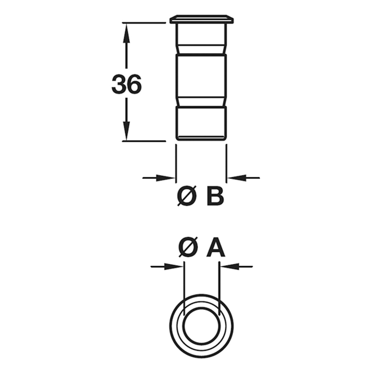 DUST EXCLUDING SOCKET D19x36 BR/NPL