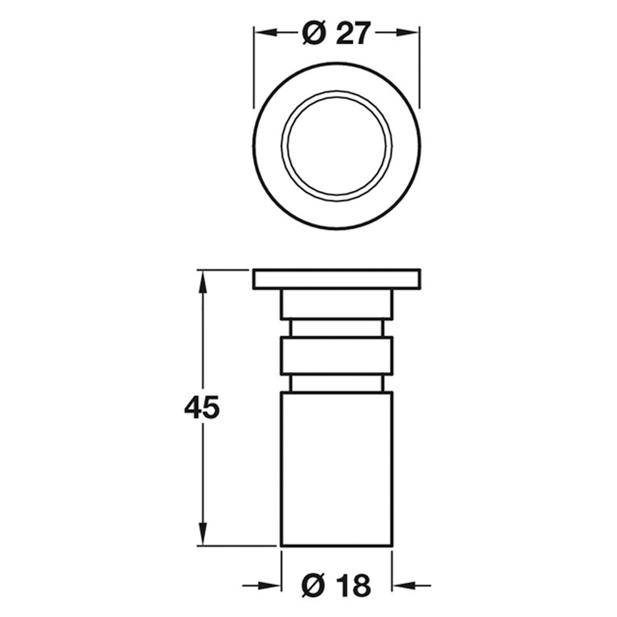 DUST EXCL SOCKET D27x45xD18 BRS/SNP