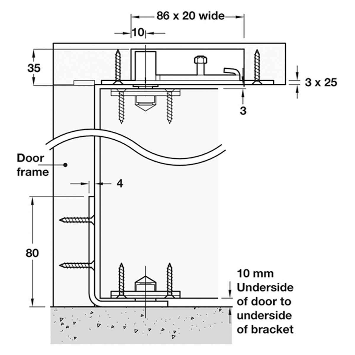 DOUBLE ACTION PIVOT SET FRAME 20KG