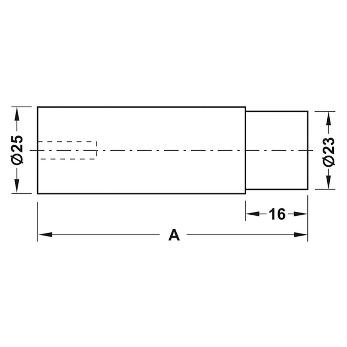 DOOR STOP WALL MOUNT D25x60 SSS/RB