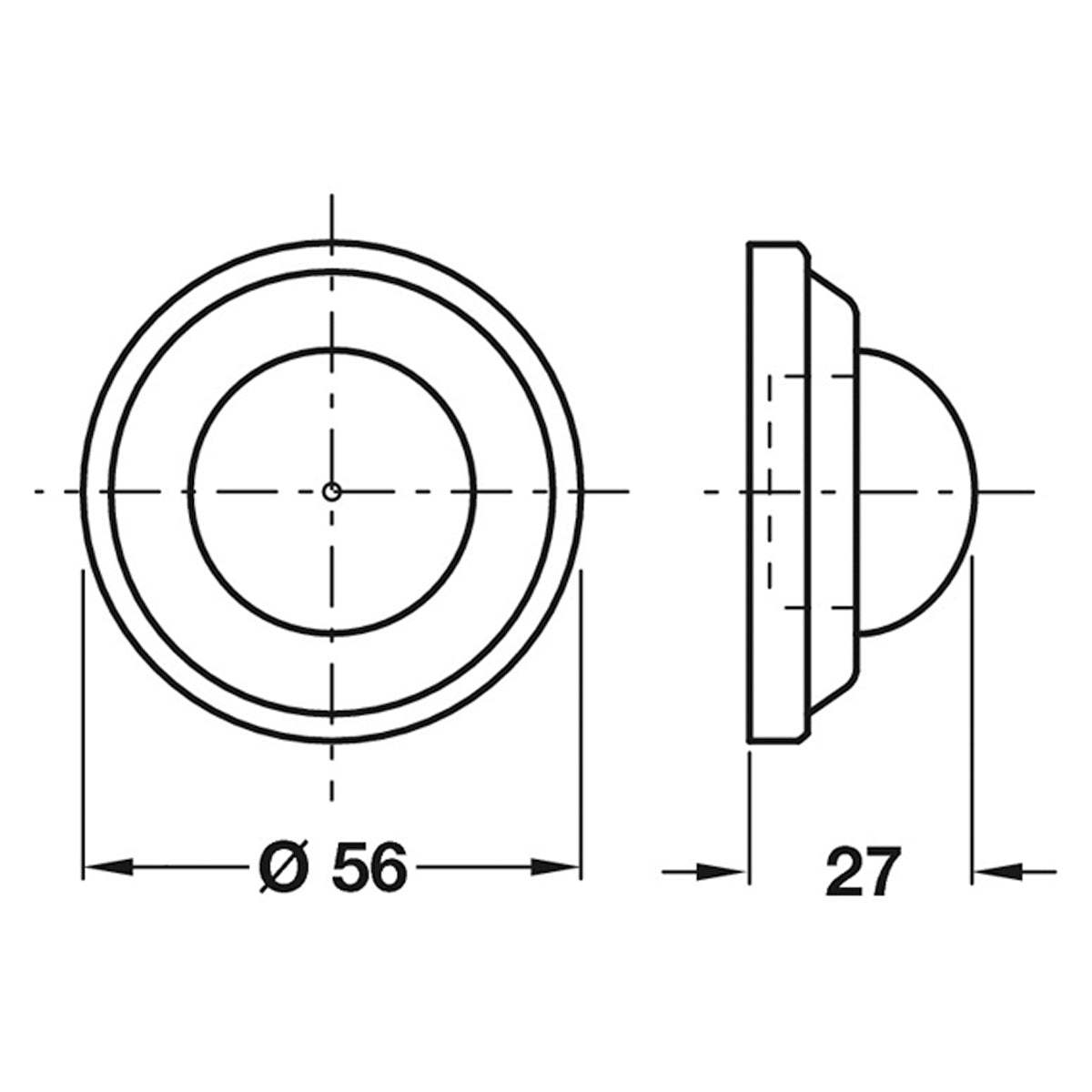 STARTEC WALL BUMPER D56x27 PBR