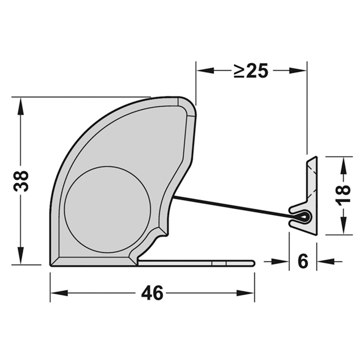 ATHMER NR-38XL FINGER BLIND 320 SLV