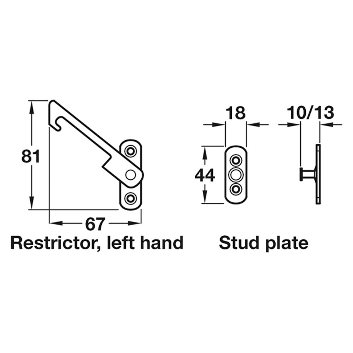 RESTRICTOR SAFETY CATCH RH 100 ST