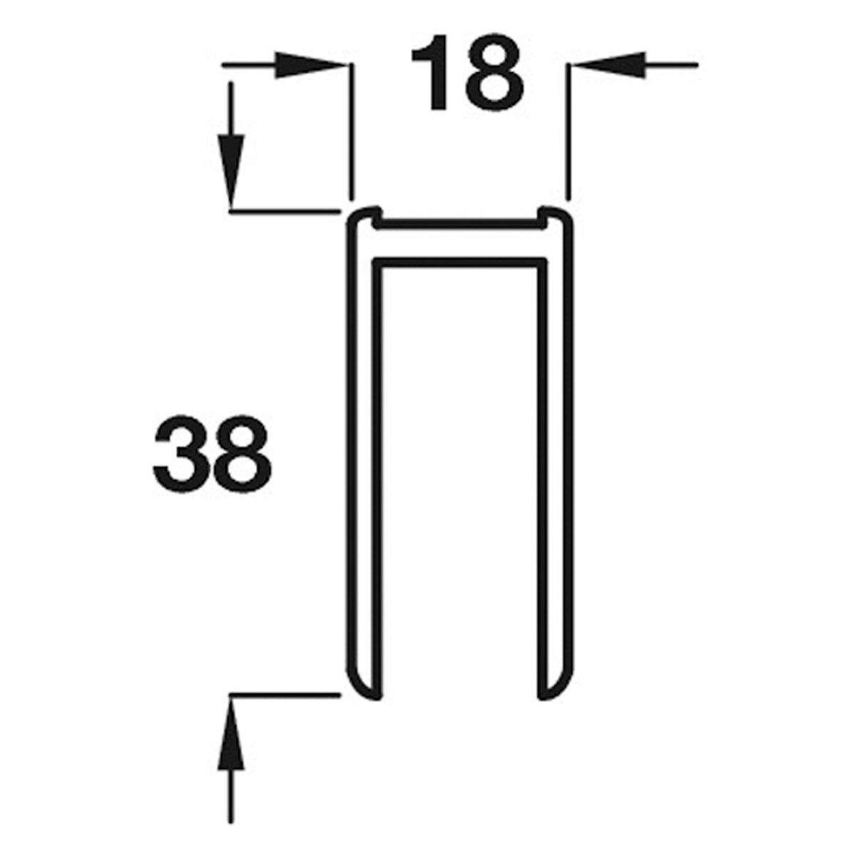 Toilet Cubicle Headrail 18x38x3000mm Satin Anodised Aluminium