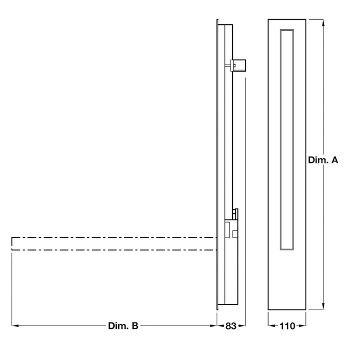 PBA DROP RAIL 120KG 852x600 ALU/GRY