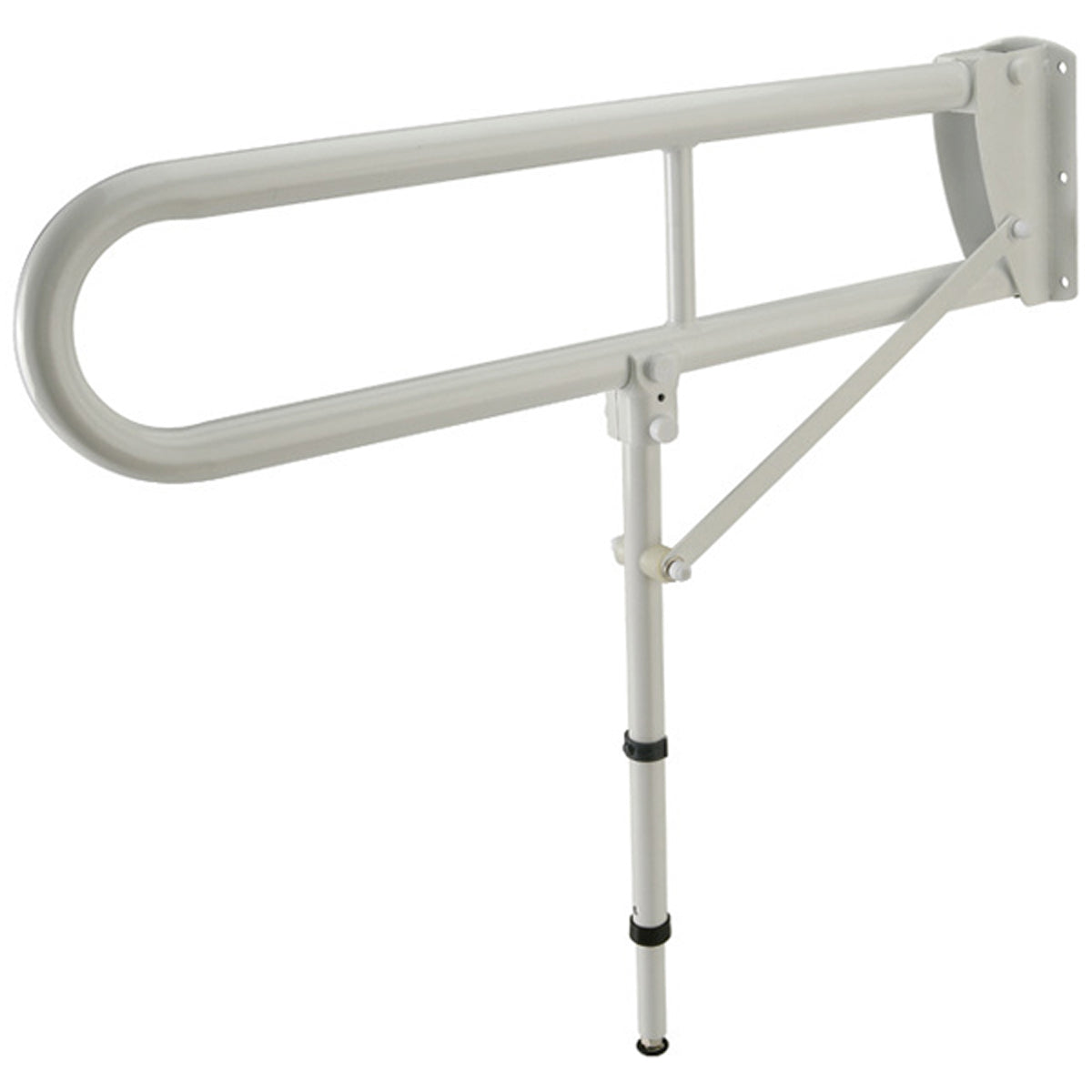 SUPPORT RAIL HINGED+LEG D35 ST/WHI