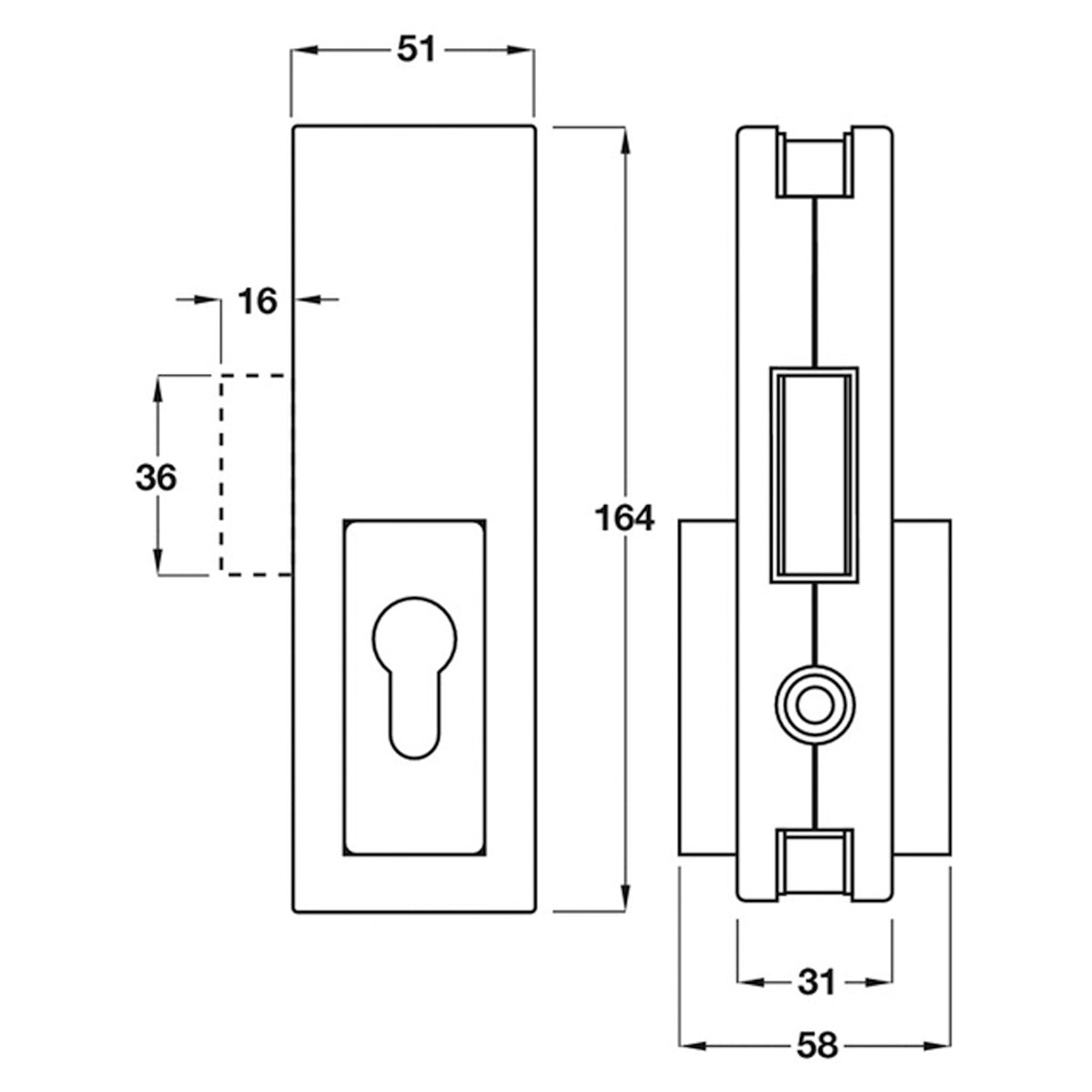 STARTEC PATCH LOCK+CYL APERTURE MSS