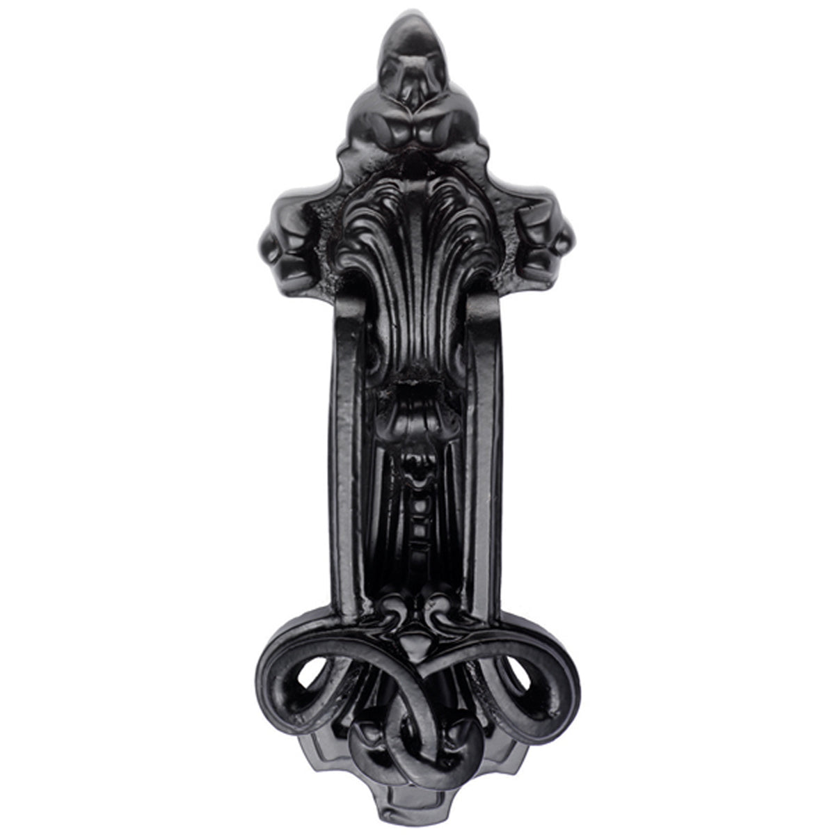 BLACK ORNATE DOOR KNOCKER IR/BLK