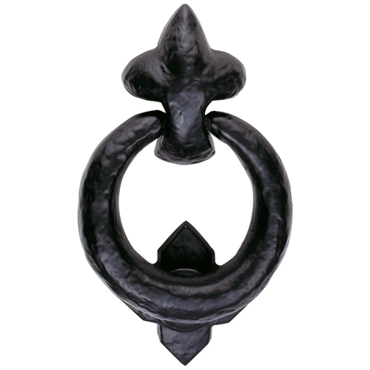 BLACK RING DOOR KNOCKER D86 IR/BLK