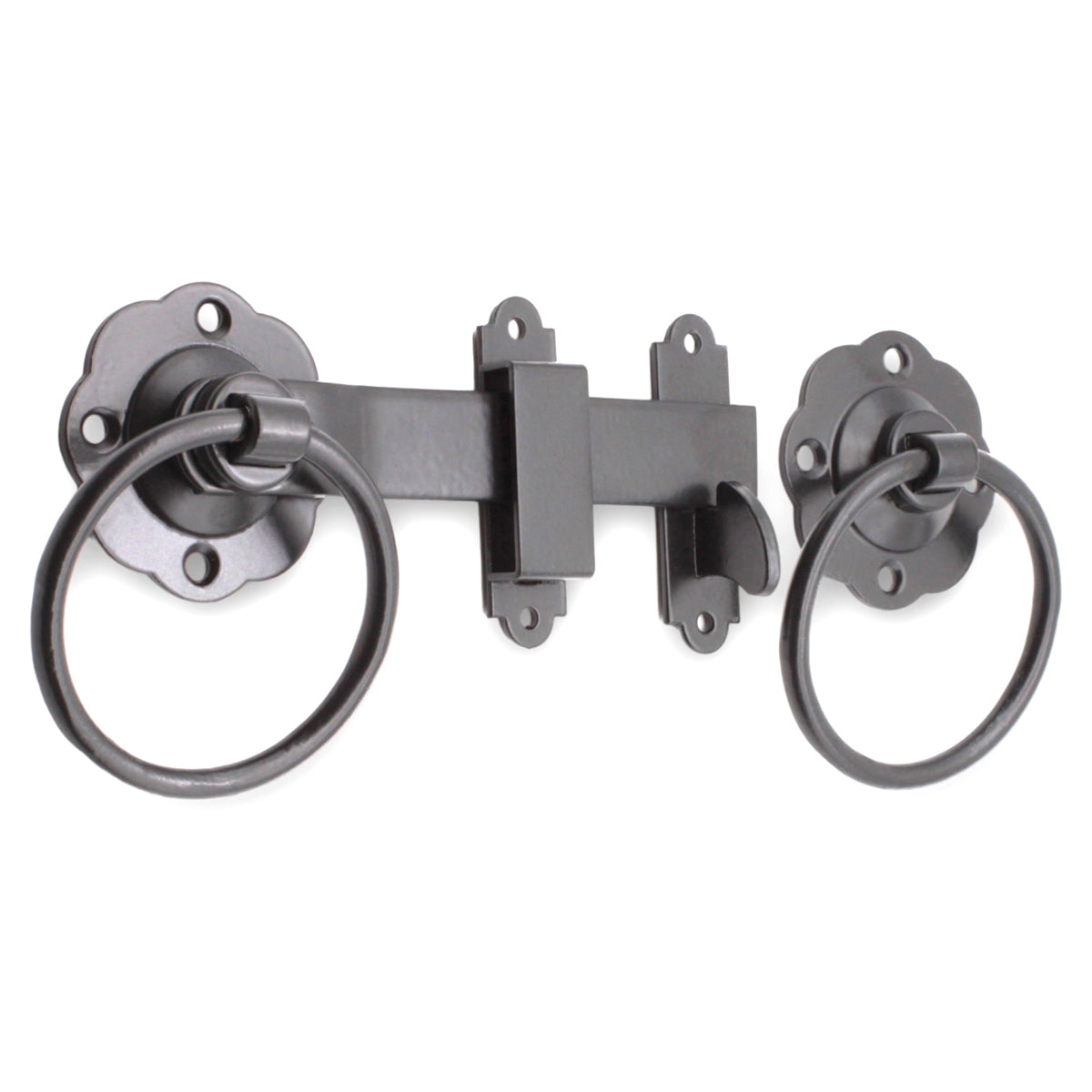 RING GATE LATCH PLAIN 150 BLK by Spira Brass
