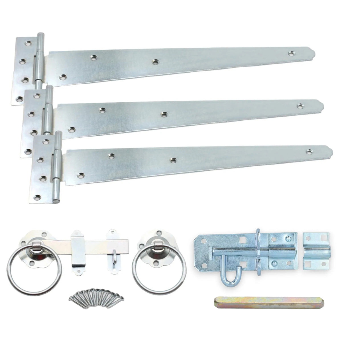 PLAIN RING GATE IRONMONGERY KIT 350 ZNC by Spira Brass