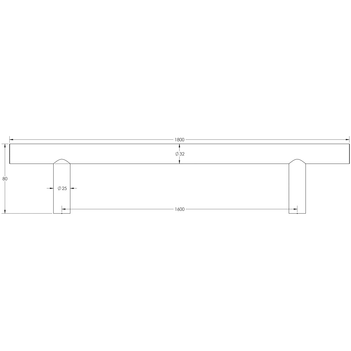 GUARDSMAN PULL HANDLE BOLT 1600HC D32x1800x80 SSS JSS520D