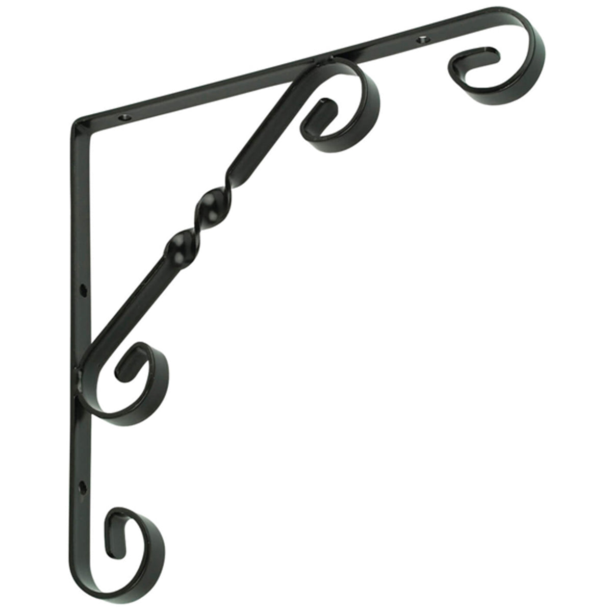 SCROLL BRACKET 200x200 ST BLK