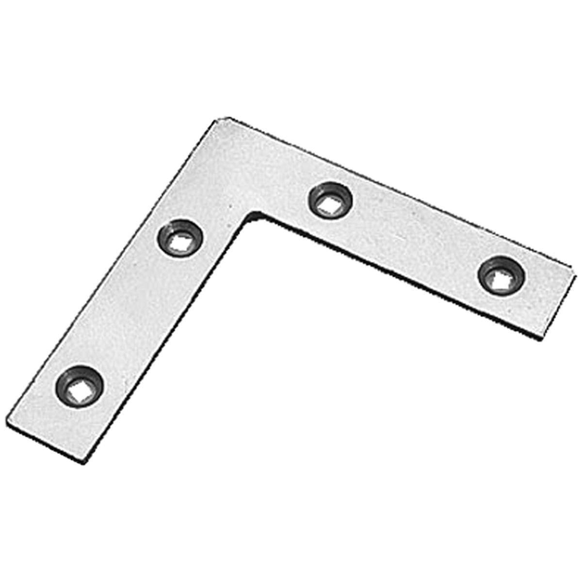 BR216S Corner Flat Plate 50mm Bright Zinc Plated