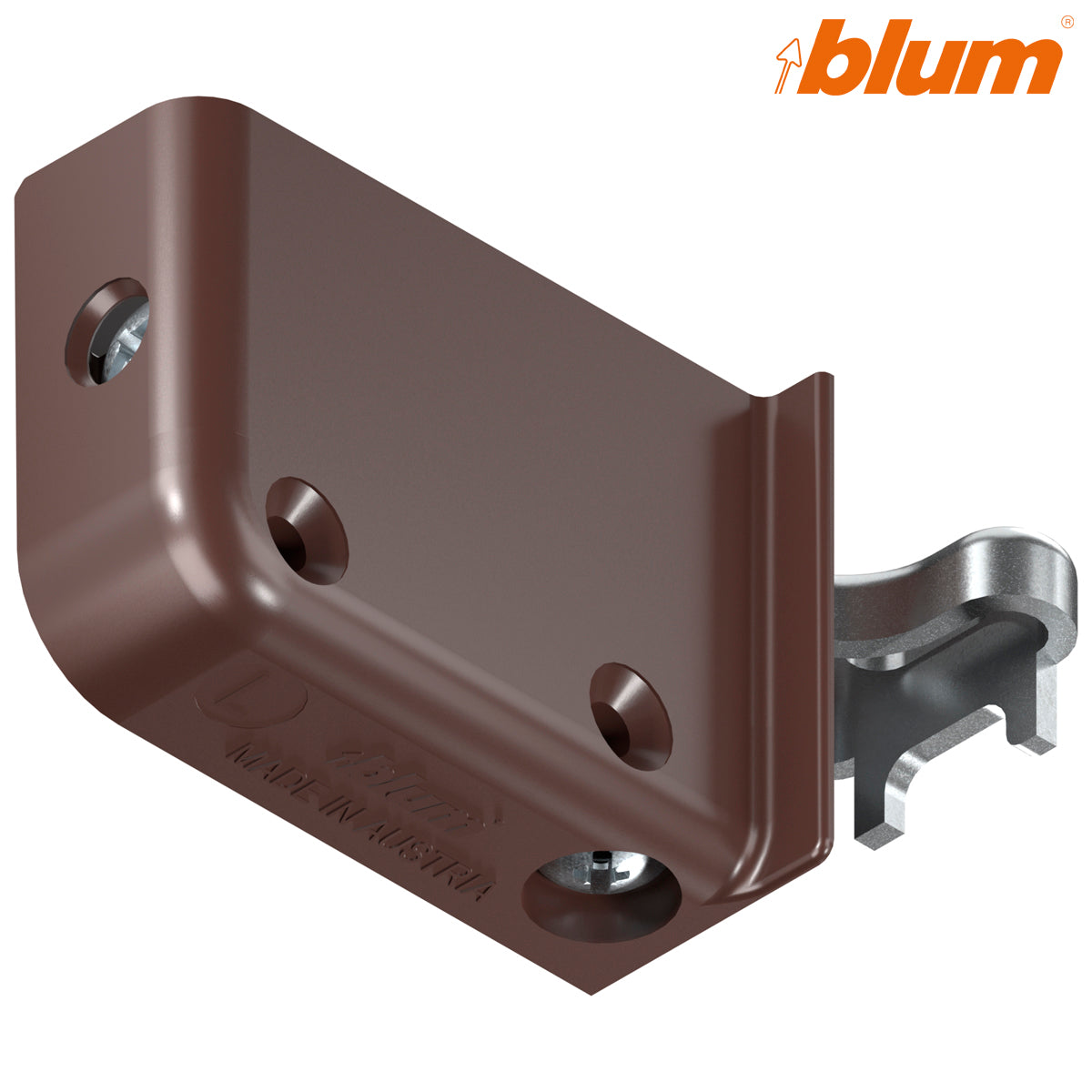 BLUM ADJUSTABLE WALL HANGING BRACKET 130KG SCREW-ON BRN LH